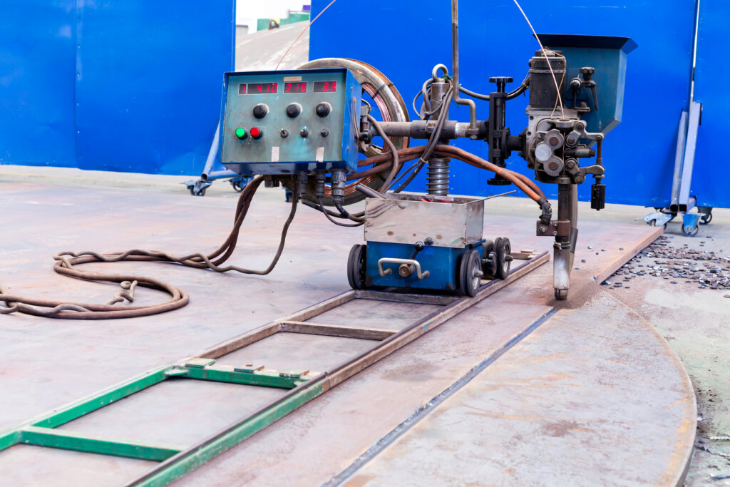 Automatic,Submerged,Arc,Welding,(saw),Machine,Performed,On,Thick,Metal Automatic Submerged Arc Welding