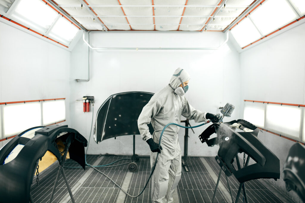 Spray painting setup