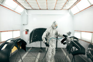 Spray painting setup